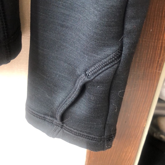 Athleta medium zip up runched neckline. Thumbholes. Lightly fleece lined. - Picture 6 of 6